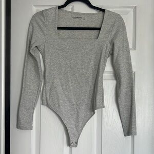 Gray Long Sleeve Bodysuit